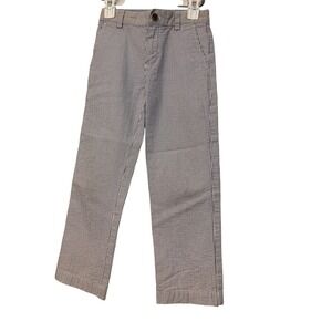 Brooks Brothers Boys Seersucker Pants Blue White Striped Size 6 100% Cotton